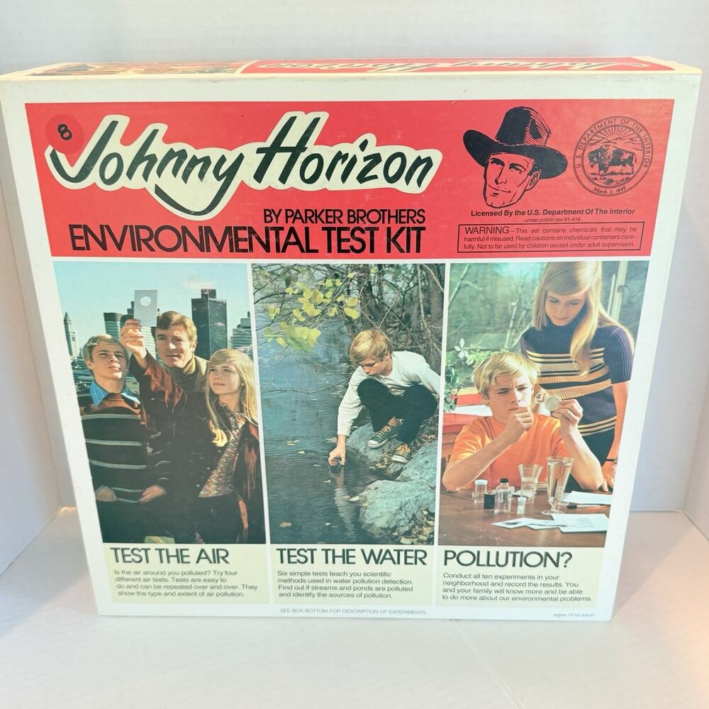 RARE Johnny Horizon Environmental Test Kit By PARKER BROTHERS 1971 Vintage Game